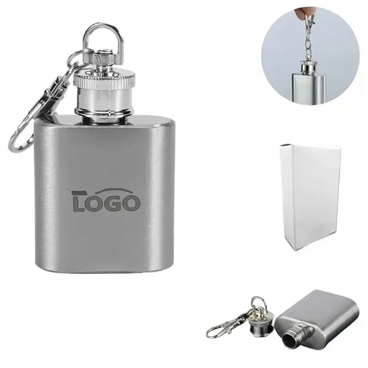 Stainless Steel Portable Flask Keychain
