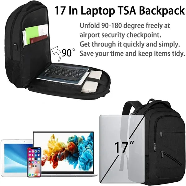 17 Inch Large Business Travel Laptop Backpack