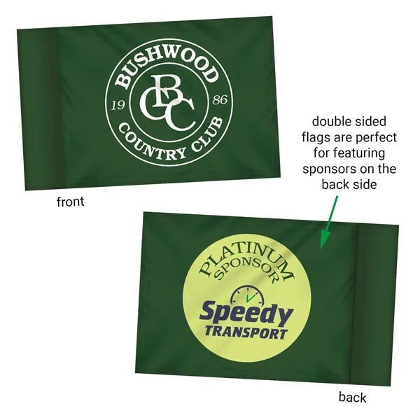 6" x 8" Double Sided Golf Flag with Tube