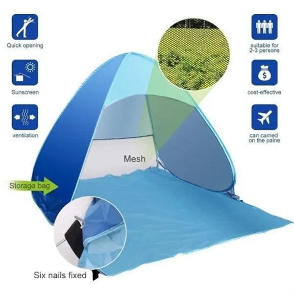 Automatic Pop Up Instant Portable Beach Tent Sun Shelter