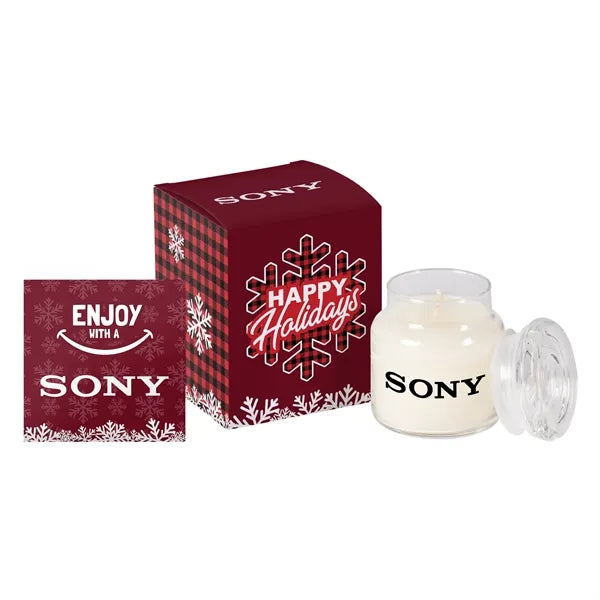Aromatherapy Candle Jar w/ Glass Lid in Soft Touch Gift Box