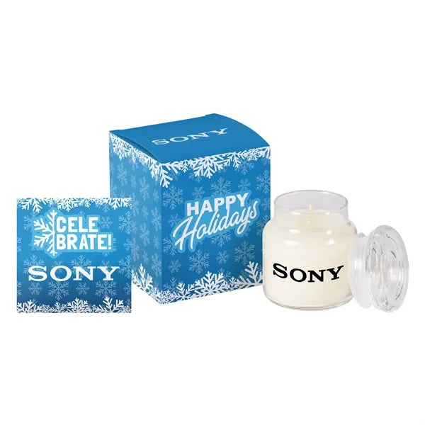 Aromatherapy Candle Jar w/ Glass Lid in Soft Touch Gift Box