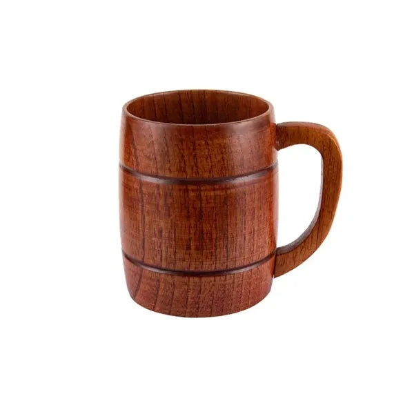 Wooden Barrel Shaped Beer Mug With Handle