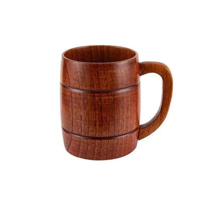 Wooden Barrel Shaped Beer Mug With Handle