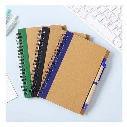 Eco-Friendly Promotional Spiral Kraft Cover Notebook