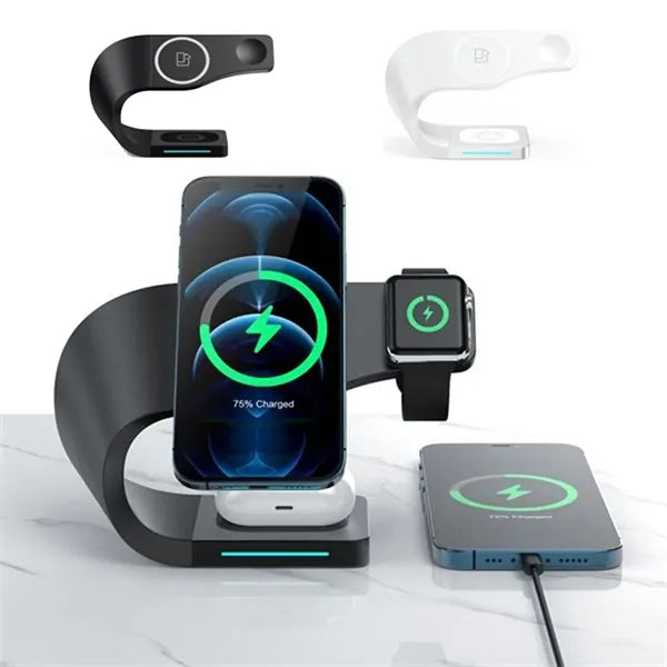 4 in 1 Standard 15W Magnetic Wireless Fast Charging Station