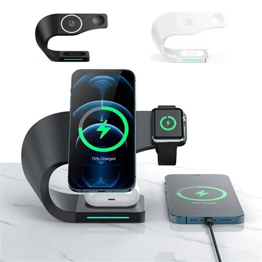 4 in 1 Standard 15W Magnetic Wireless Fast Charging Station