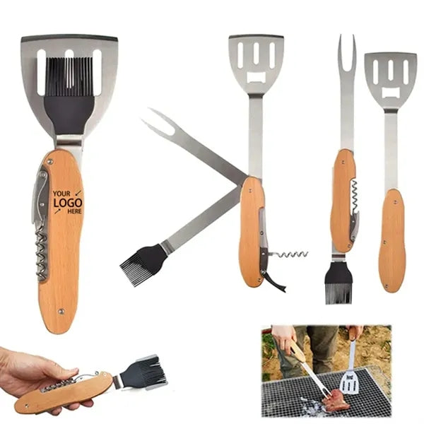5 in 1 Folding BBQ Multi Tool Barbecue Grill Accessories
