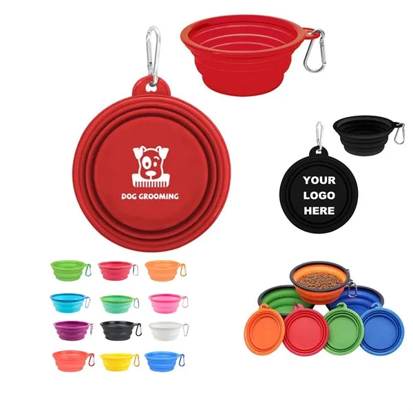 Collapsible Silicone Portable Travel Dog Bowl MOQ50