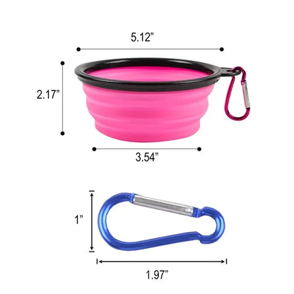 Collapsible Silicone Portable Travel Dog Bowl MOQ50