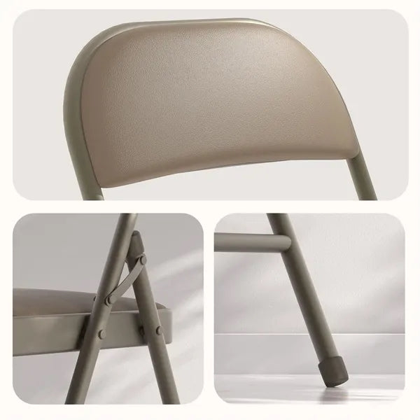 Metal  Folding Chairs with Cushion and Back