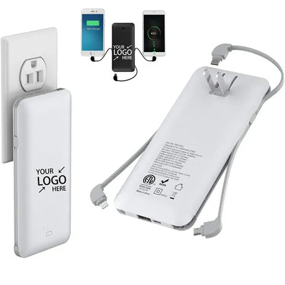 Power Bank 10000mAh USB C Portable Charger with Cable