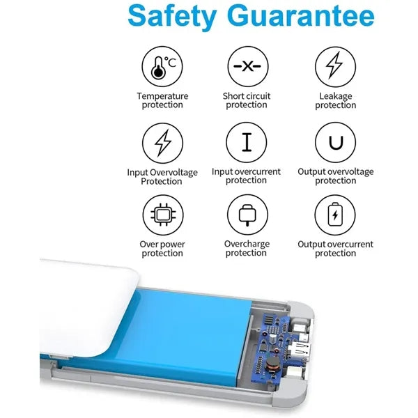 Power Bank 10000mAh USB C Portable Charger with Cable
