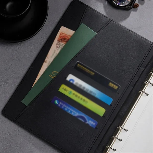 Wireless Charge Notebook Padfolio with USB Drive Power Bank