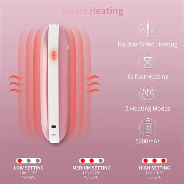 2-in-1 5200mah Electric Portable Hand Warmer & Power Bank