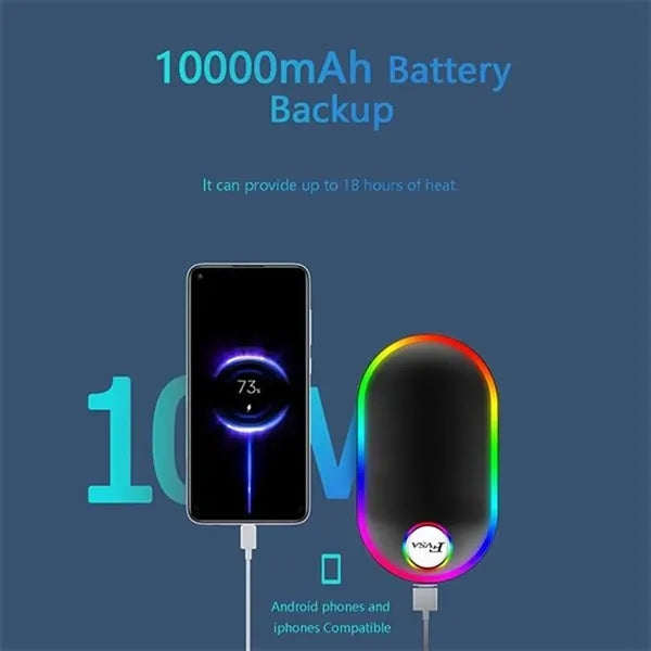 Portable 10000mAh Hand Warmer Power Bank