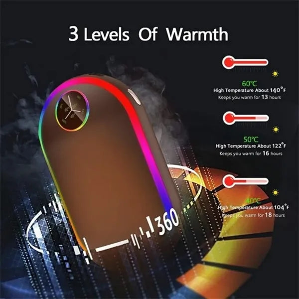 Portable 10000mAh Hand Warmer Power Bank