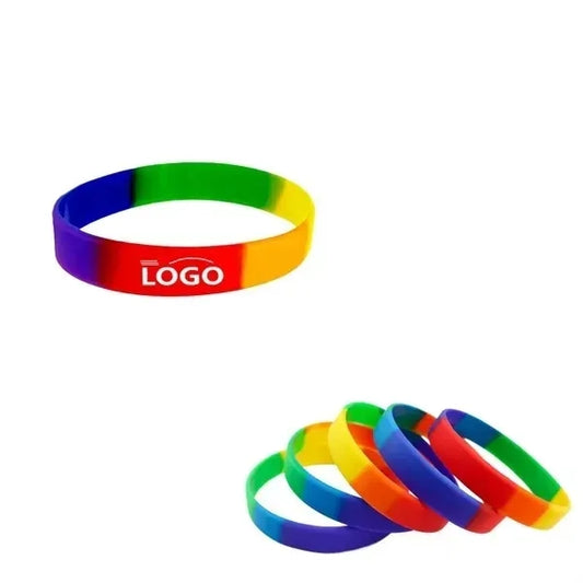 Rainbow Silicone Wristband