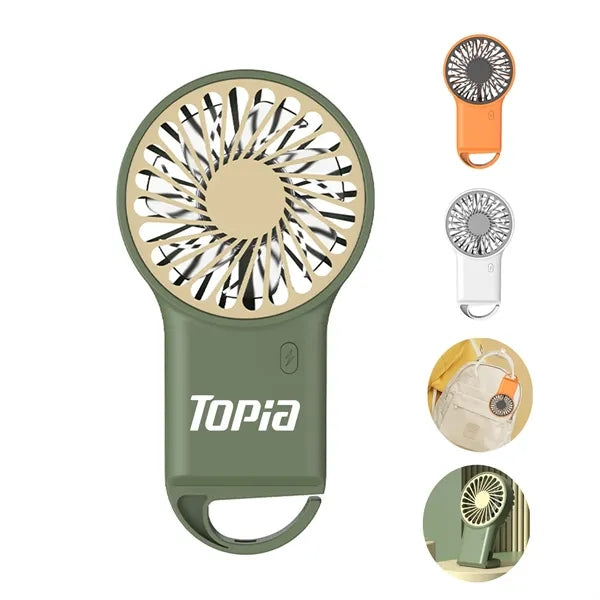 Versatile USB Rechargeable Mini Fan with Hook