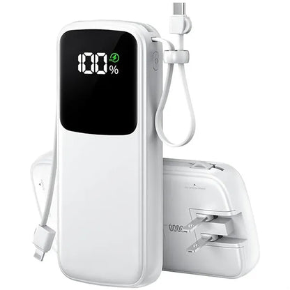 Power Bank 20000mAH Portable Charger AC Wall Plug and Cables