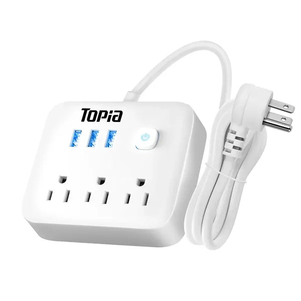 3 in1 Power Strip with USB Ports