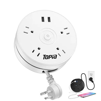 Rotating 6 in1 Power Strip