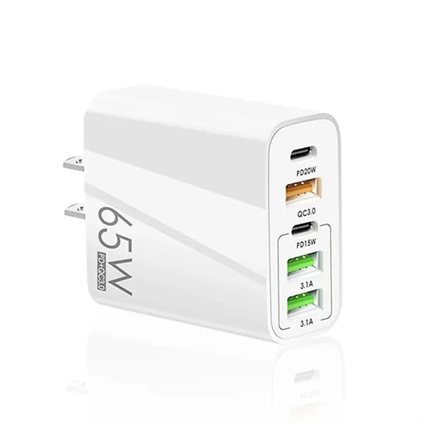 65W Multi-Port Wall Charger Plug