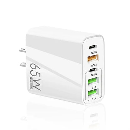 65W Multi-Port Wall Charger Plug