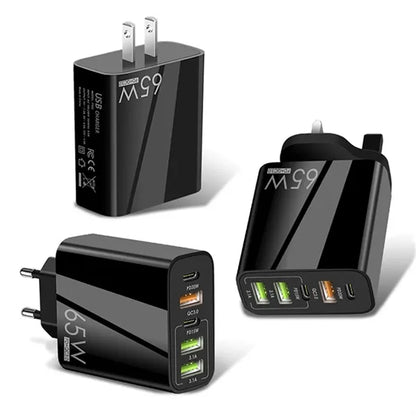 65W Multi-Port Wall Charger Plug