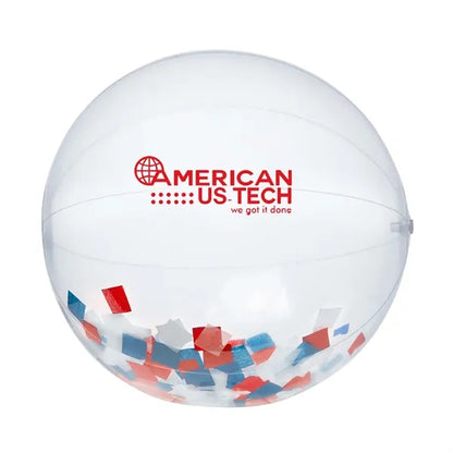 16" Red, White and Blue Confetti Beach Ball