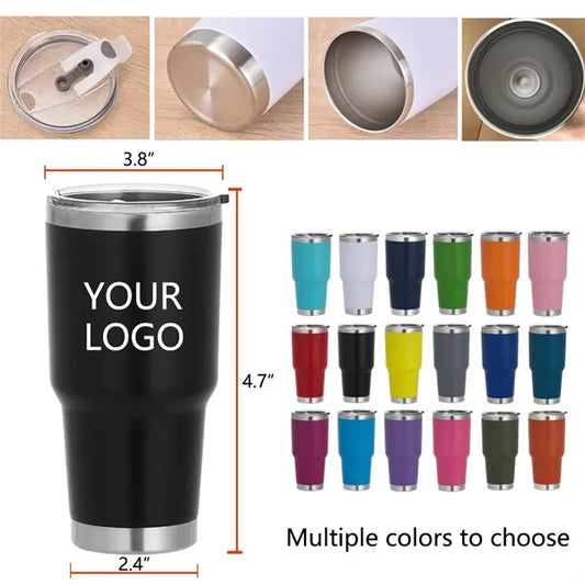 30oz Custom Stainless Steel Insulated Travel Cup With Lid