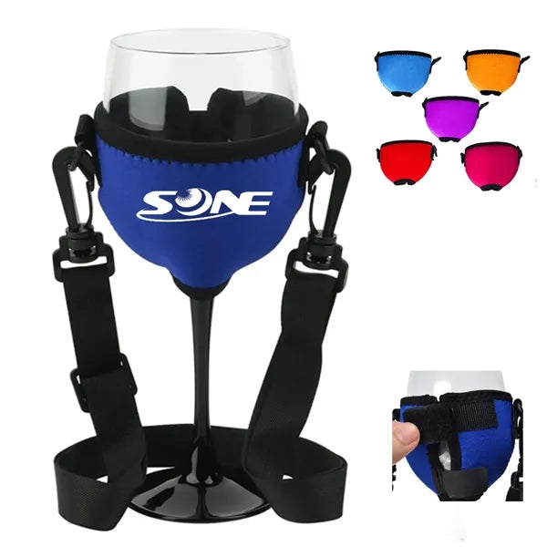 Wine Neoprene Sleeve Neck Strap