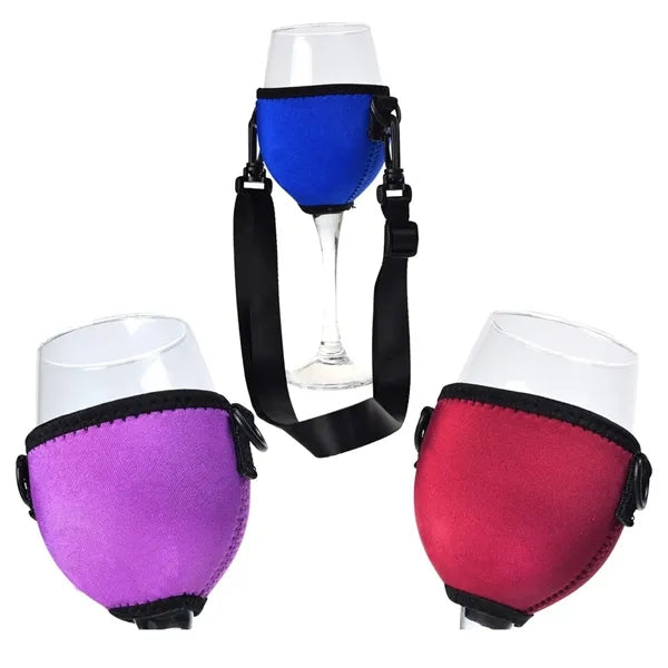 Wine Neoprene Sleeve Neck Strap