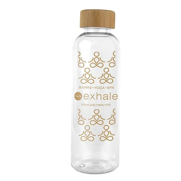 CLEARLY 22 oz. Recycled RPET Bottle With Bamboo Cap