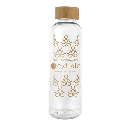 CLEARLY 22 oz. Recycled RPET Bottle With Bamboo Cap