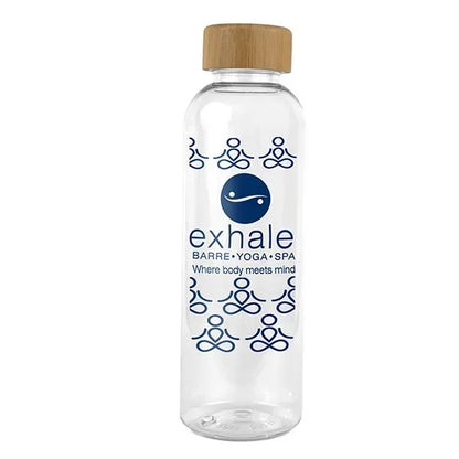 CLEARLY 22 oz. Recycled RPET Bottle With Bamboo Cap