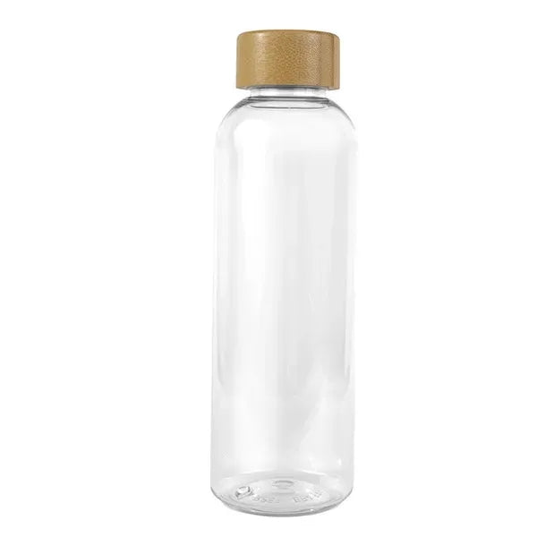 CLEARLY 22 oz. Recycled RPET Bottle With Bamboo Cap