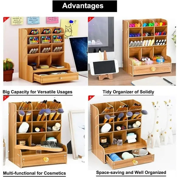 Wooden Desk Organizer