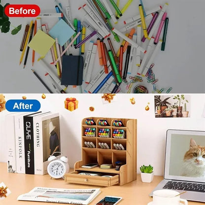 Wooden Desk Organizer
