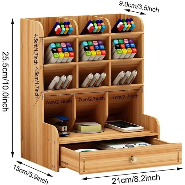Wooden Desk Organizer