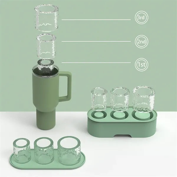 20oz 30oz 40oz Silicone Ice Cube Shot Glass Mold