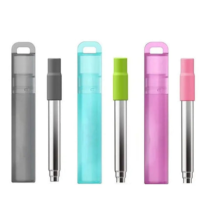 Stainless Steel Telescopic Straw Set
