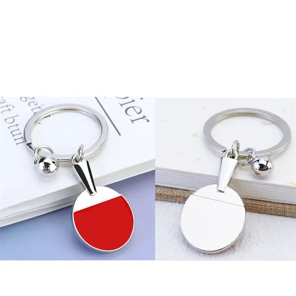Table Tennis Paddle Keychains