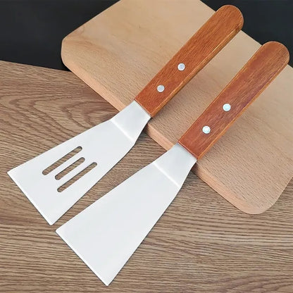 Wooden Handle Stainless Steel Spatula