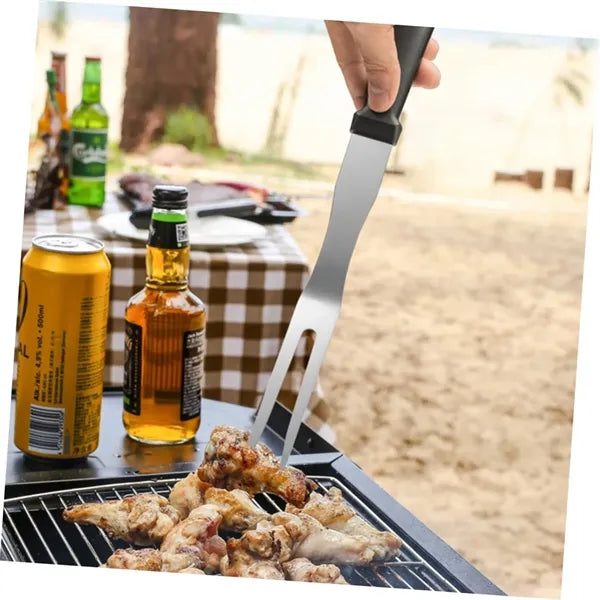 Stainless Steel BBQ Fork with Black Handle