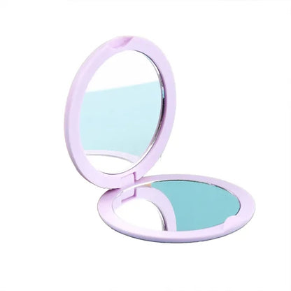 Portable Travel Handheld Makeup Round Mirror