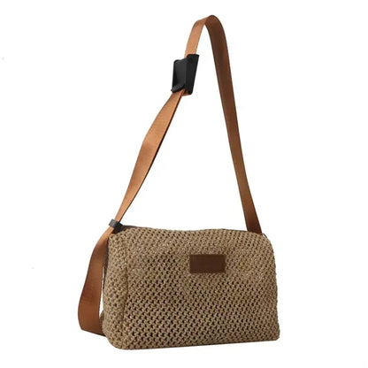 Woven Straw Tote Bag