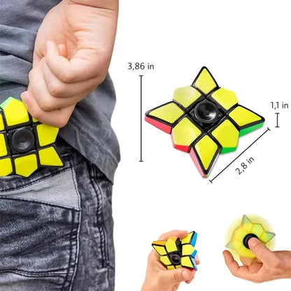 Fingertip Spinning Rubik's Cube