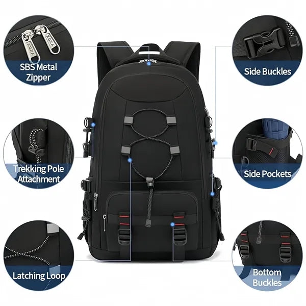Large capacity waterproof hiking backpack for men and women