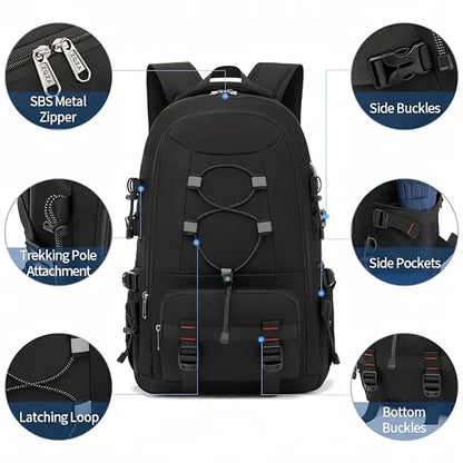 Large capacity waterproof hiking backpack for men and women